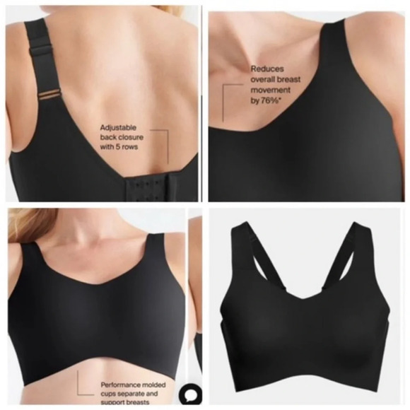 Knix Evolution Bra Padded V-Neck Black Women's Size 4 Black - Picture 1 of 9